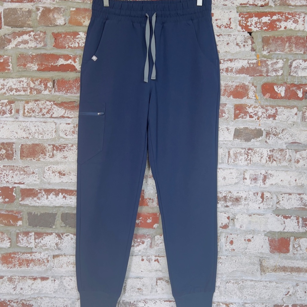 Figs Blue Jogger Scrubs with Elastic Waistband